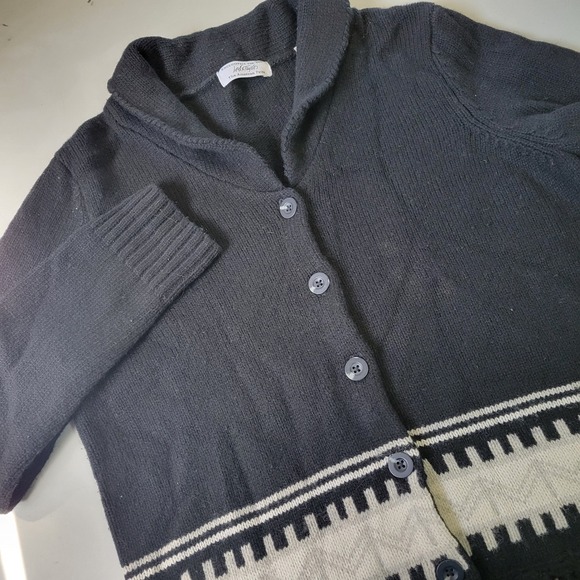 Lord & Taylor Sweaters - Lord & Taylor American Petite ‎ Medium Wool Cardigan Shawl Collar Button Front